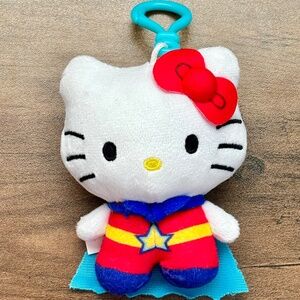 Hello Kitty & Friends Super Kitty Clip On Plush Keychain Toy Backpack Charm EUC